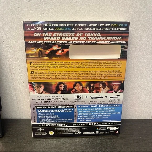 The Fast And The Furious Tokyo Drift 4k With Slipcover - Picture 3 of 10